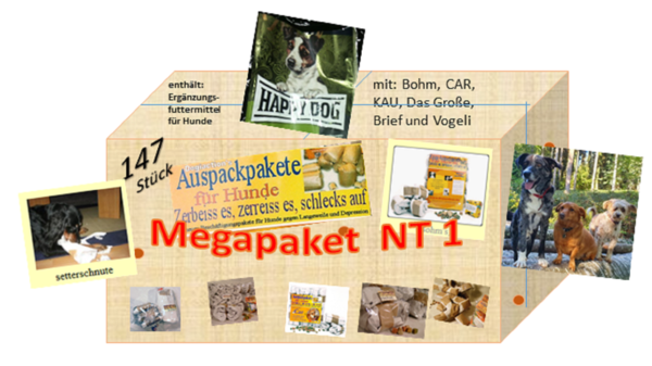 Auspackpaketefür Hunde - Großpaket NT1 - für mittelgr. Hundis